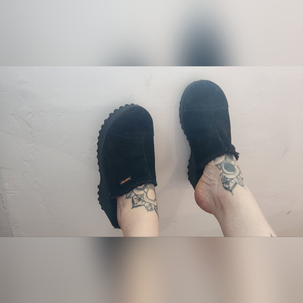 ROCKET DOG FRAN NUBUCK BLACK CLOG WOMEN’S SIZE 8.5 like new 3 inch heels no box. - Picture 3 of 6